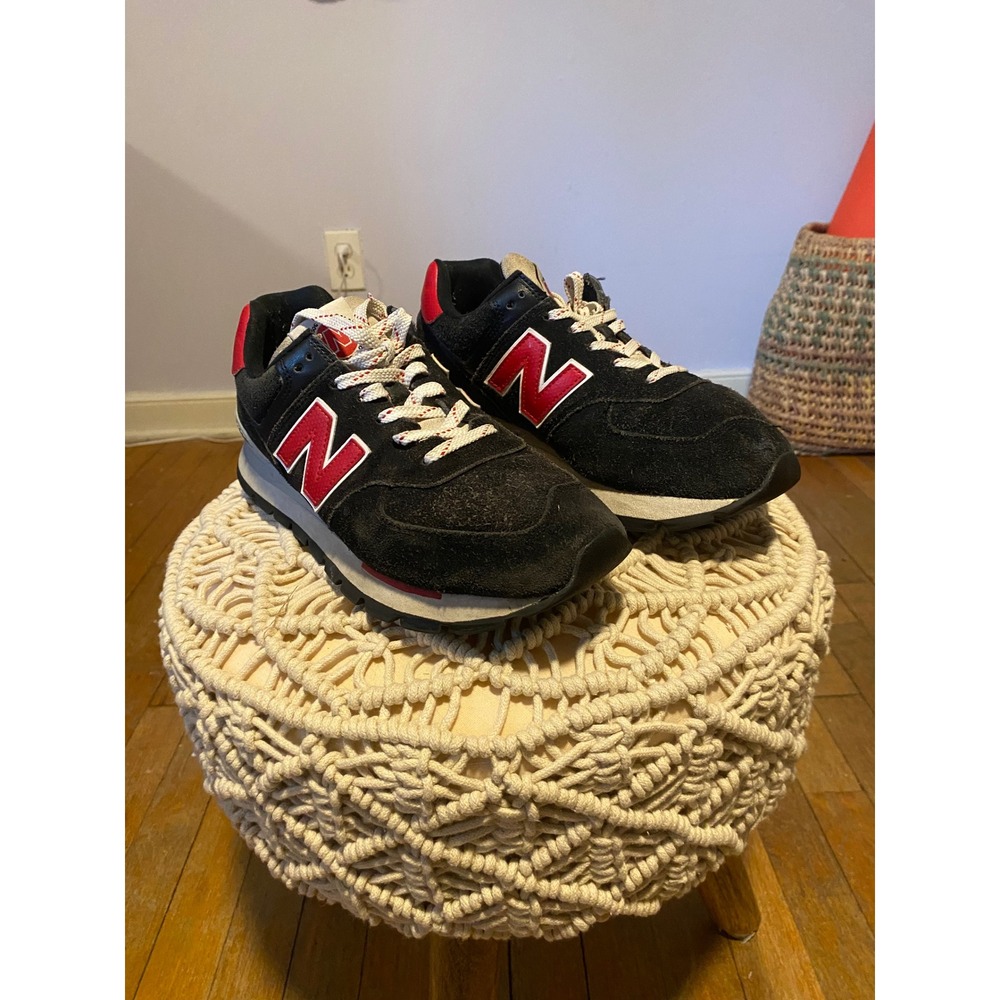 New Balance 574 Sneakers Black Red Suede Low Top ENCAP (Mens 8.5 | Women's 10) - Picture 12 of 12